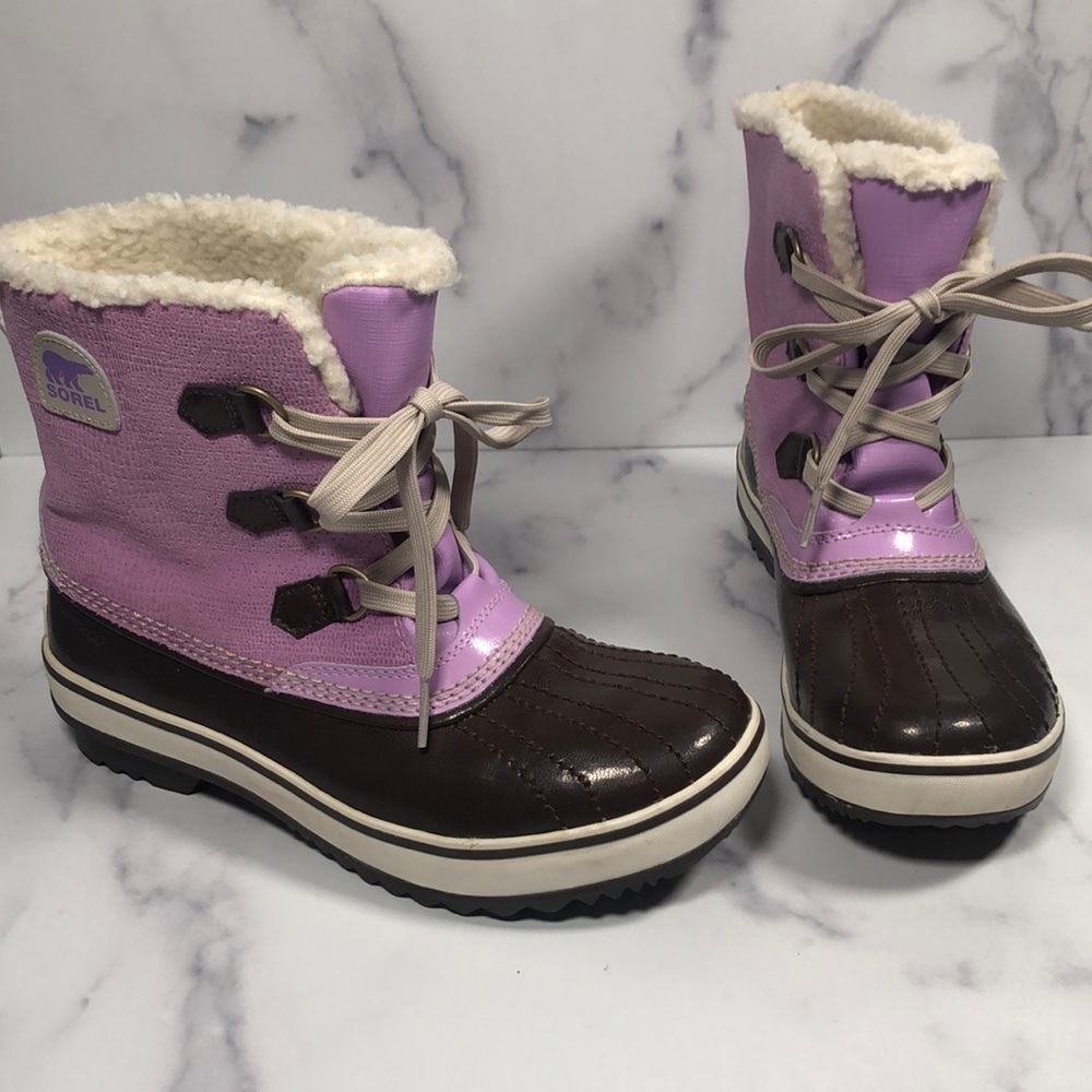Sorel Tivoli Mid Waterproof Snow Duck Boots Lavender Women's US 5